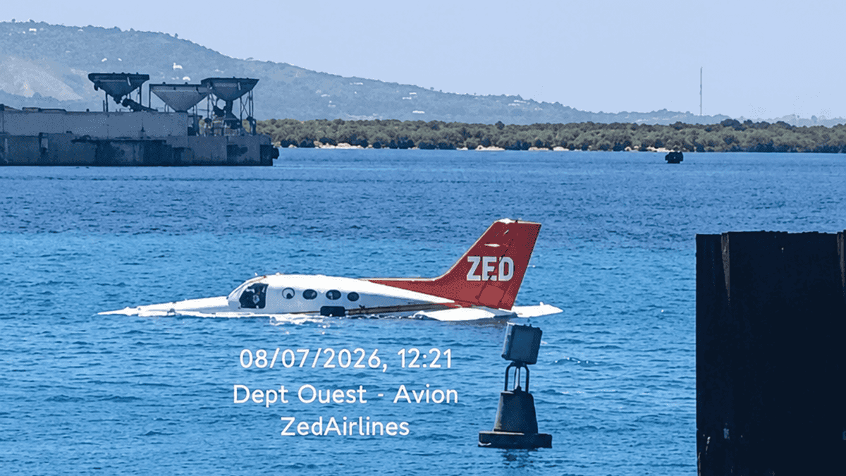 Avión con tres pasajeros a bordo aterriza de emergencia al norte de Puerto Príncipe