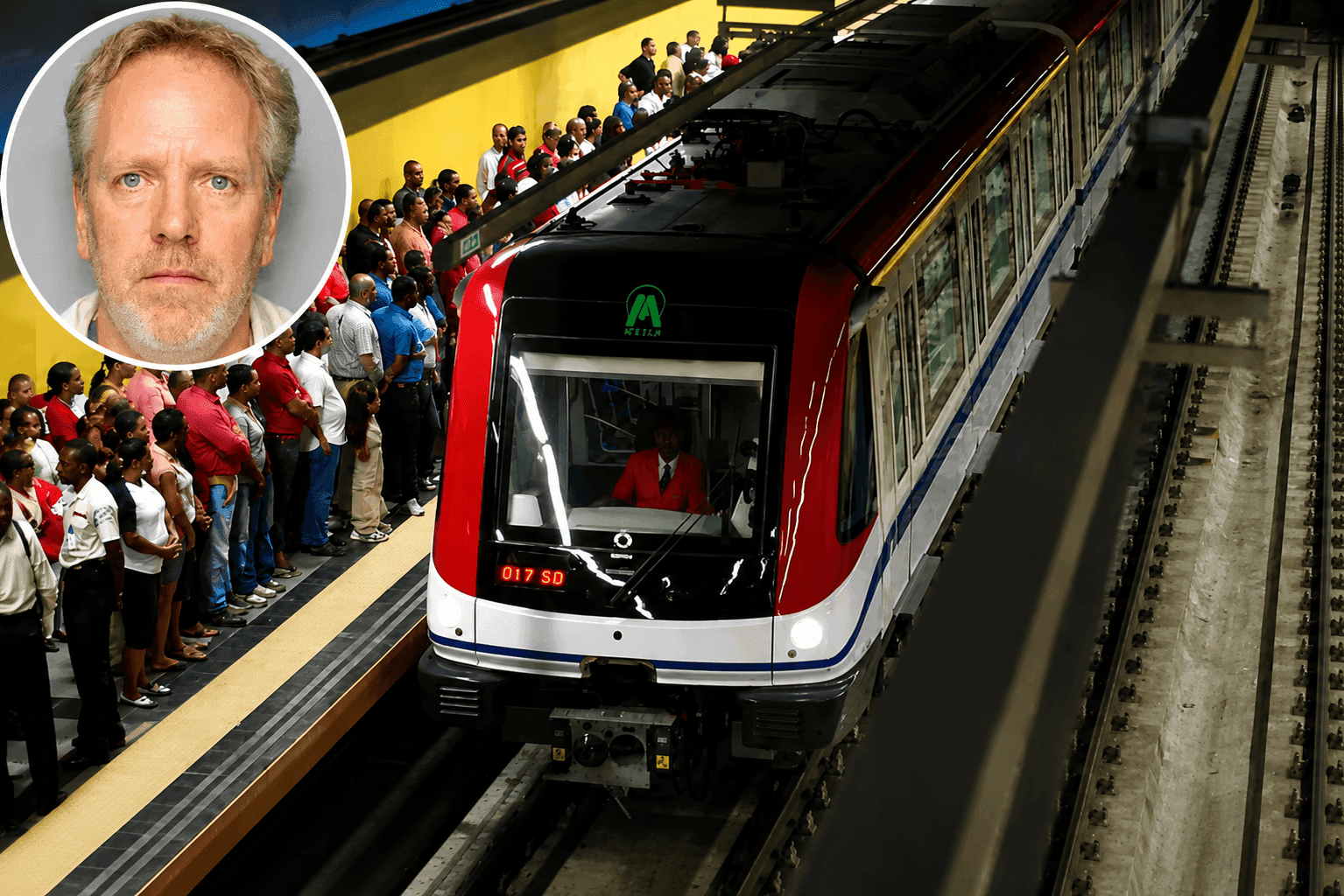 Vías del Metro en estación Juan Pablo Duarte